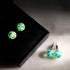 Ivory | .925 Sterling Silver | Firefly Glass Stud Earrings